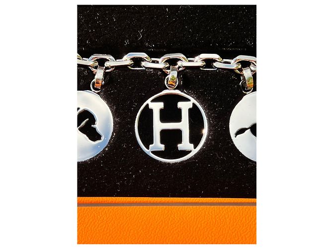 Hermès Breloque Taschenanhänger Silber Silber Hardware - Ansicht 4