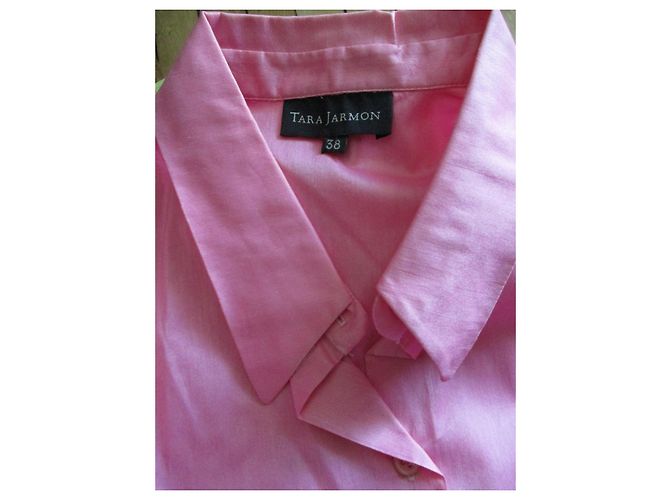 Tara Jarmon Camisa de algodón rosa, taille 38. - vista 4
