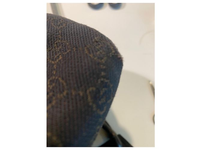 Borsa hobo Gucci monogramma GG tela marrone - vista 3