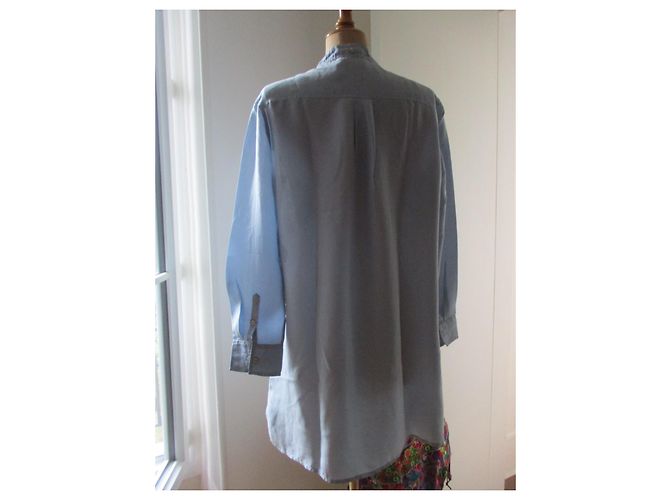 Isabel Marant Abito da camicia, porcellana di seta blu, taille 1. Blu chiaro - vista 3
