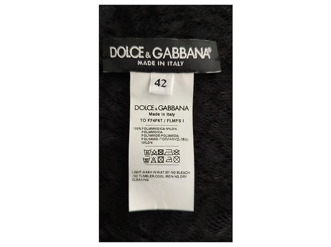 Dolce & Gabbana DOLCE&GABBANA-TOP AUS FLOCKJERSEY MIT DG-LOGO Schwarz - Ansicht 3