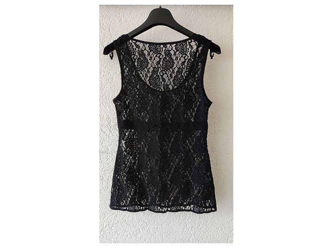 Dolce & Gabbana DOLCE&GABBANA-TOP AUS FLOCKJERSEY MIT DG-LOGO Schwarz - Ansicht 4