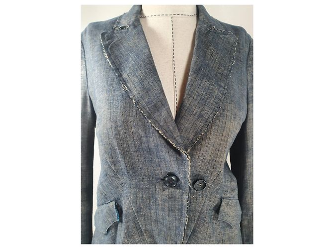 Blazer Hugo Boss in lino Taglia 40 Multicolore - vista 5