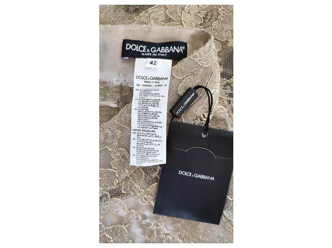 Dolce & Gabbana FALDA LAPIZ DOLCE&GABBANA ENCAJE DORADO - vista 2