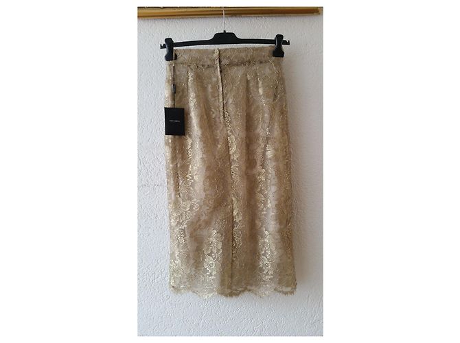 Dolce & Gabbana FALDA LAPIZ DOLCE&GABBANA ENCAJE DORADO - vista 3