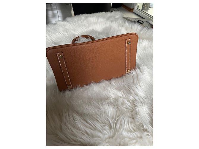 Hermès HERMES BIRKIN 30 togo gold Marrone chiaro - vista 3