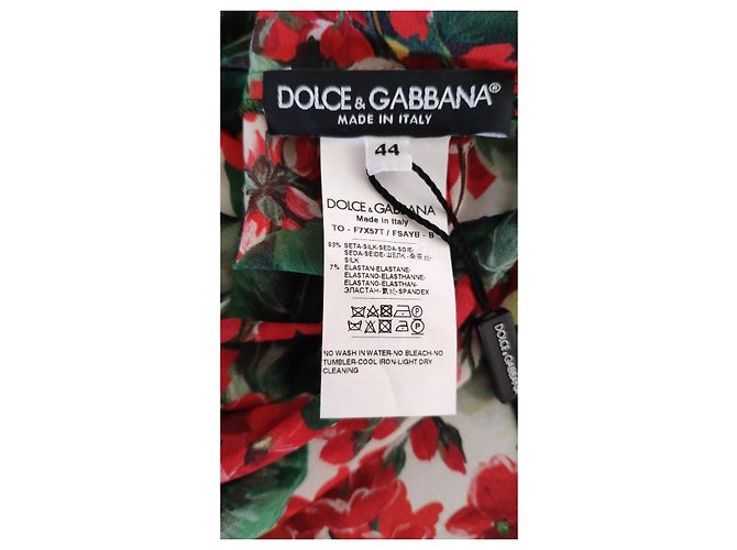 Dolce & Gabbana DOLCE&GABBANA TOP DE CHIFÓN CHARMEUSE DRAPEADO Multicolor - vista 2