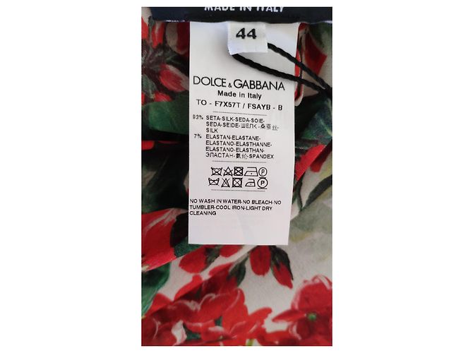 Dolce & Gabbana DOLCE&GABBANA TOP DE CHIFÓN CHARMEUSE DRAPEADO Multicolor - vista 4