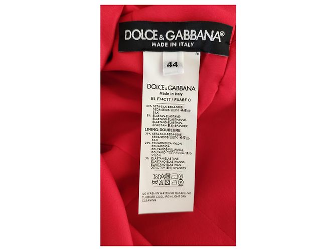 Dolce & Gabbana DOLCE&GABBANA ORANGE SILK BLUS Rosso - vista 2