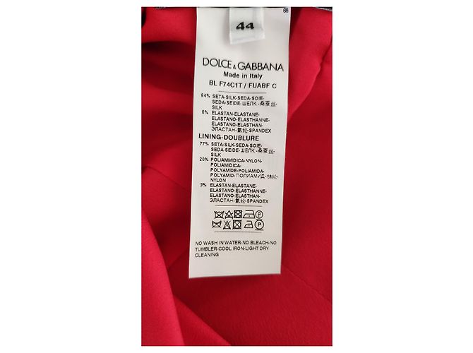 Dolce & Gabbana DOLCE&GABBANA ORANGE SILK BLUS Rosso - vista 4