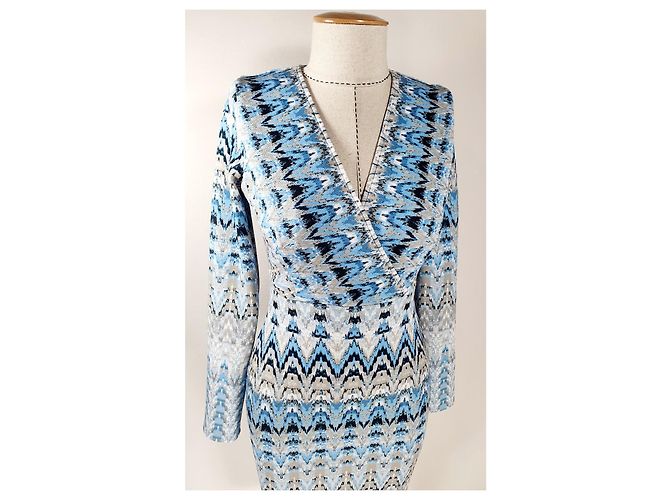 Hale Bob Kleid Blau Grau - Ansicht 2