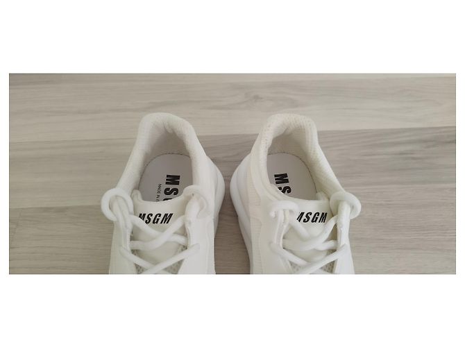 Baskets Msgm Blanches Synthétique Taille 40 - vue 5