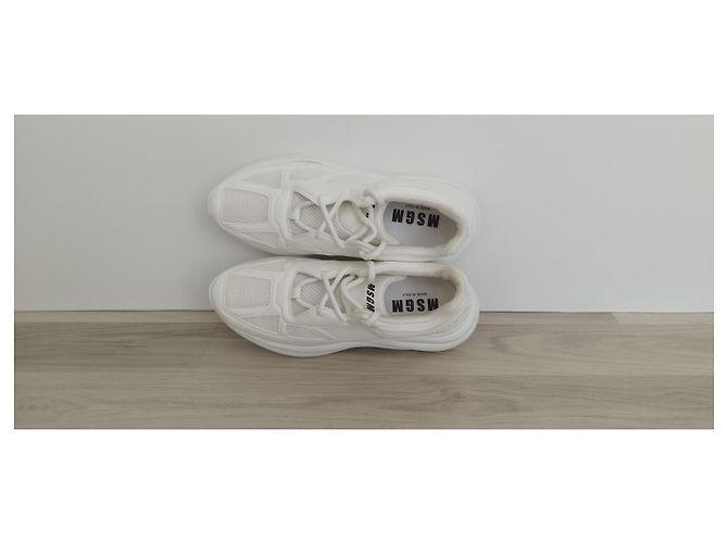 Baskets Msgm Blanches Synthétique Taille 40 - vue 6