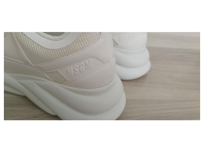 Baskets Msgm Blanches Synthétique Taille 40 - vue 7