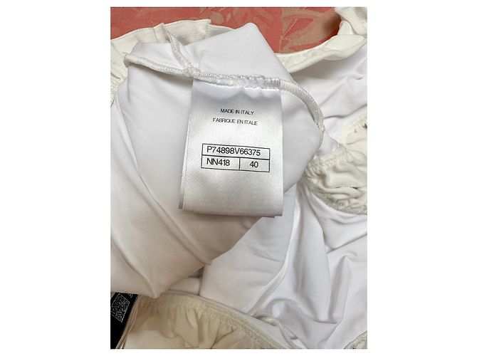 Chanel Neues Badeanzug-CC-Logo Creme - Ansicht 5