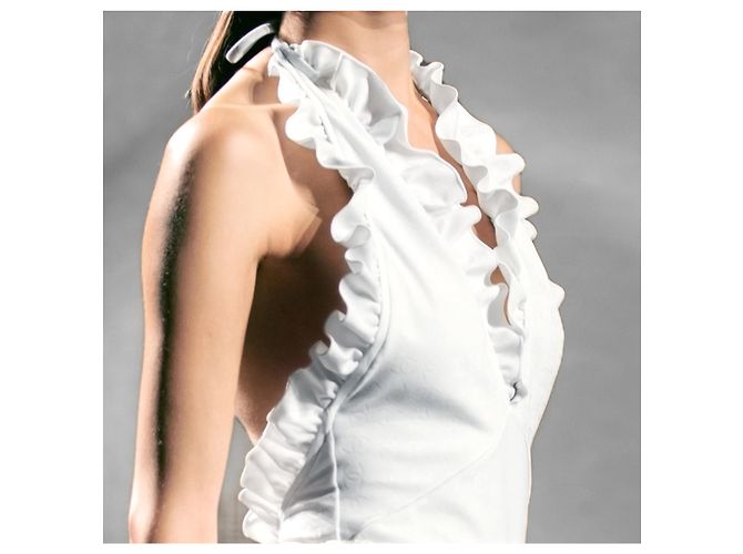 Chanel Neues Badeanzug-CC-Logo Creme - Ansicht 9
