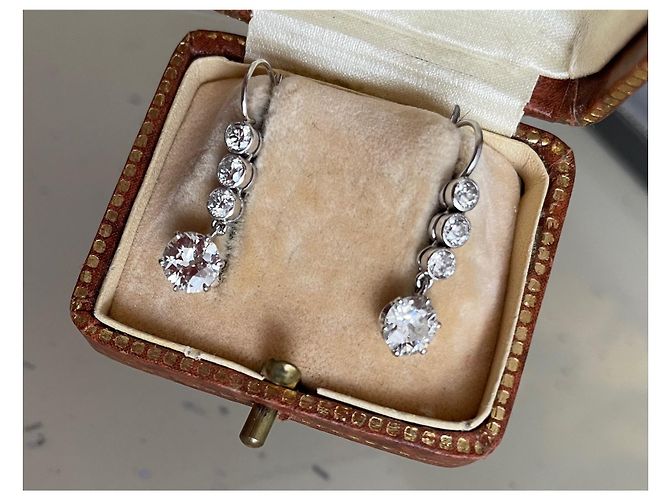 Autre Marque Orecchini di diamanti in oro bianco 18K - vista 3