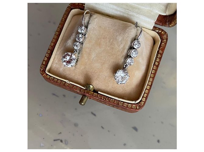 Autre Marque Orecchini di diamanti in oro bianco 18K - vista 4