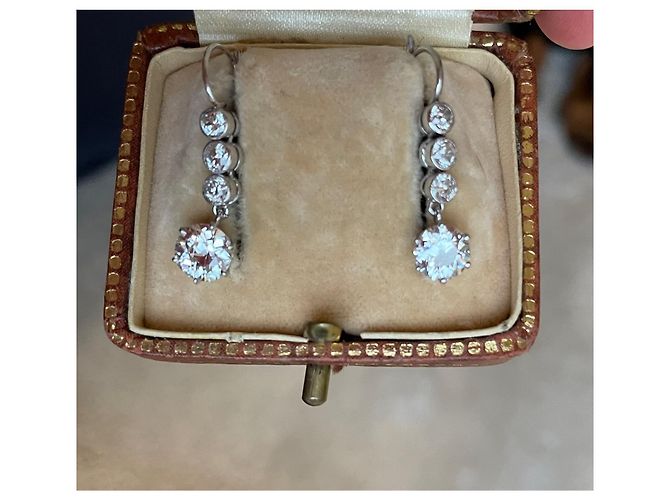 Autre Marque Orecchini di diamanti in oro bianco 18K - vista 6
