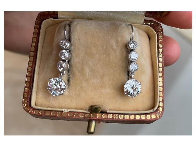 Autre Marque Orecchini di diamanti in oro bianco 18K - vista 8