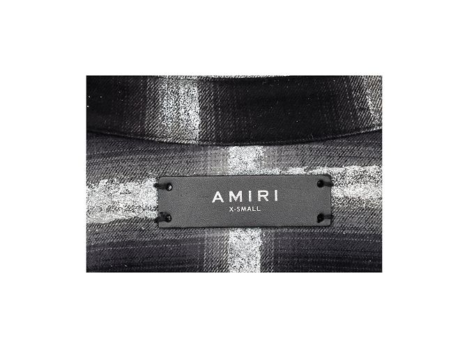 Camicia oversize a quadri con glitter Amiri Multicolore - vista 10
