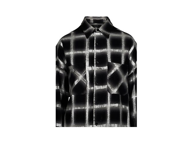 Camicia oversize a quadri con glitter Amiri Multicolore - vista 4