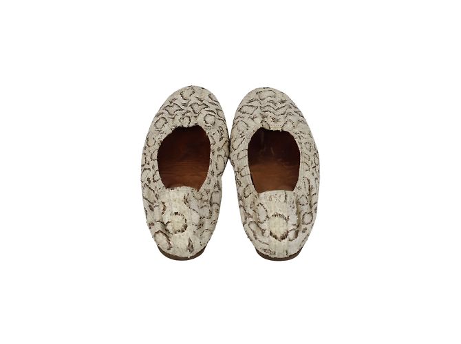 Bailarinas Lanvin de piel de serpiente Blanco - vista 4