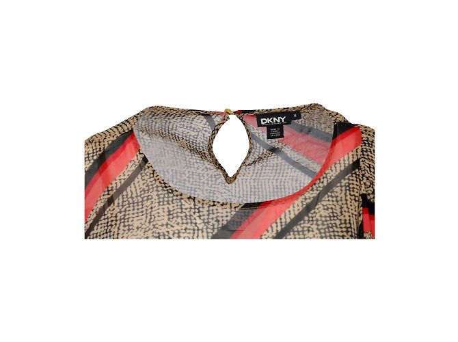 Camicetta stampata DKNY con volant Multicolore - vista 6