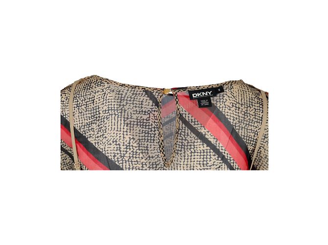 Camicetta stampata DKNY con volant Multicolore - vista 8