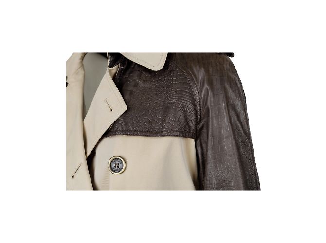 Autre Marque Gabardina con manga de cuero de Antonio Croce Multicolor - vista 4