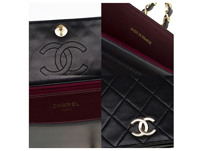 Timeless CHANEL Umhängetasche mit voller Klappe aus schwarzem Leder - 100596 - Ansicht 5