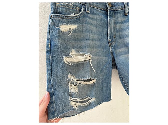 Pantaloncini in denim blu Current Elliott The Fling - vista 2
