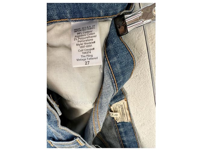 Pantaloncini in denim blu Current Elliott The Fling - vista 3