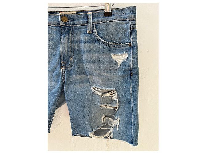 Pantaloncini in denim blu Current Elliott The Fling - vista 5
