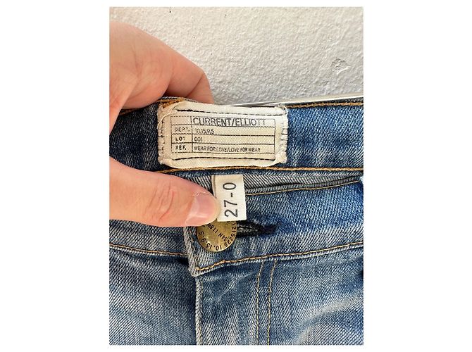 Pantaloncini in denim blu Current Elliott The Fling - vista 6