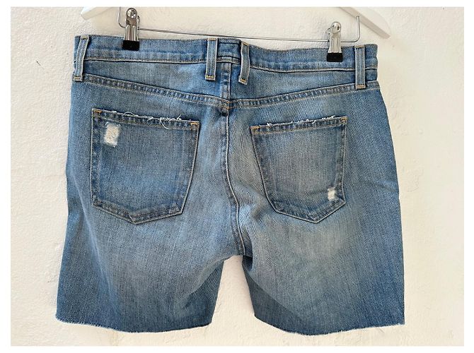 Pantaloncini in denim blu Current Elliott The Fling - vista 7