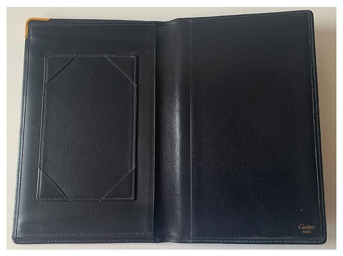 Clutch Cartier Sapphire in pelle nera con finiture oro Nero Gold hardware - vista 4