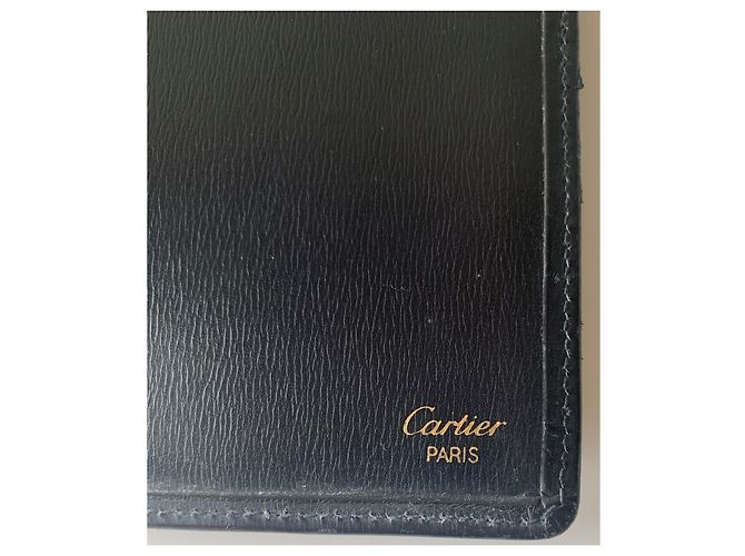 Clutch Cartier Sapphire in pelle nera con finiture oro Nero Gold hardware - vista 5