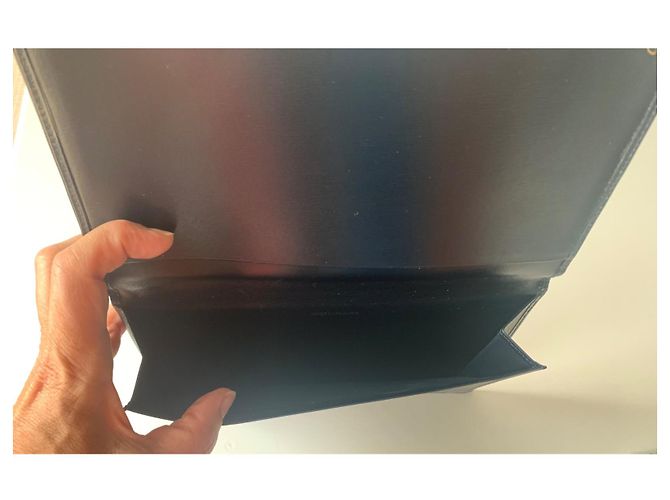 Clutch Cartier Sapphire in pelle nera con finiture oro Nero Gold hardware - vista 9