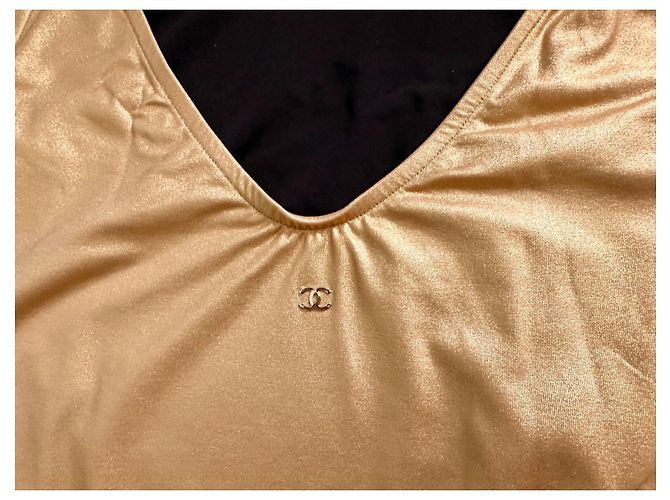 Chanel T.40 Hellgoldener Badeanzug - Ansicht 6