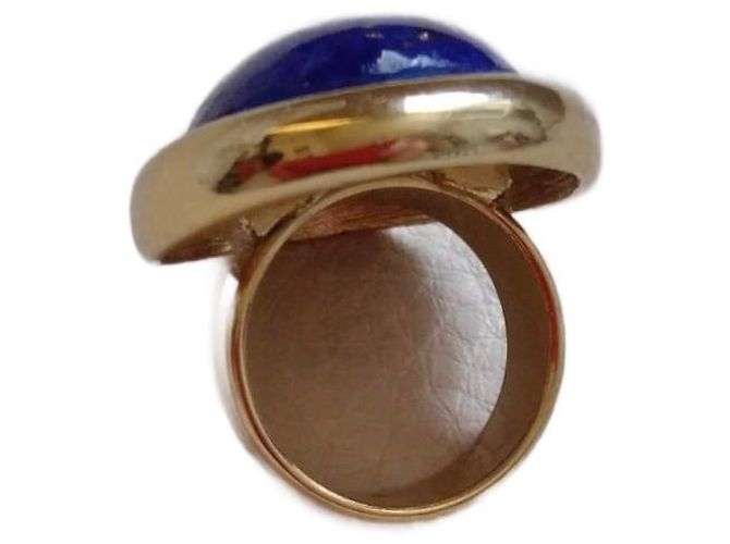 Lanvin Lapis Lazuli Ring Oval Goldfarben Blau Golden - Ansicht 2