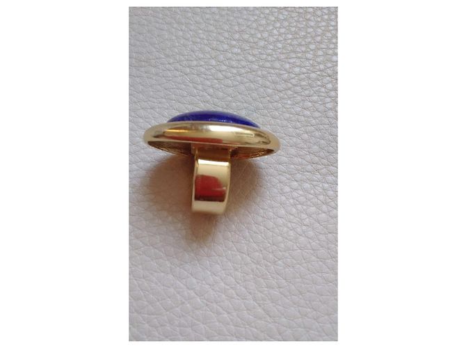 Lanvin Lapis Lazuli Ring Oval Goldfarben Blau Golden - Ansicht 6