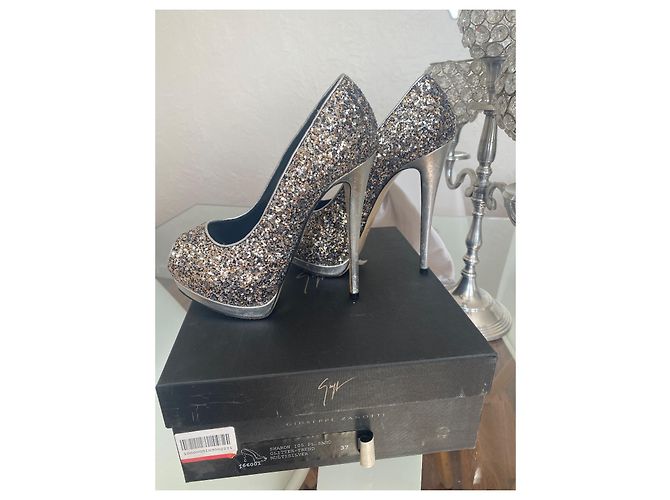 Décolleté Giuseppe Zanotti Sharon Glitter Argentate Argento - vista 3