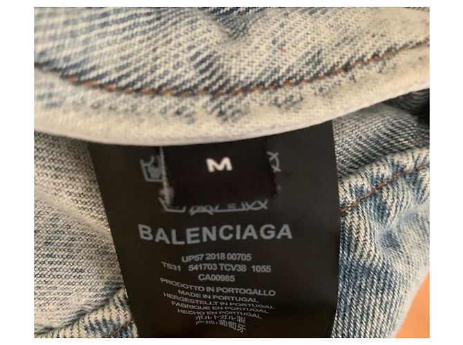 Giacca Balenciaga Graffiti in Denim - vista 8