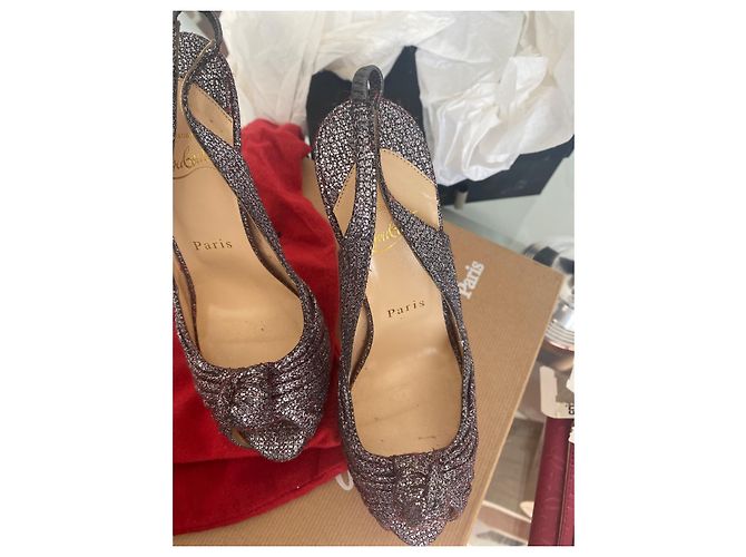 Décolleté Christian Louboutin Argentate 36.5 Argento - vista 2