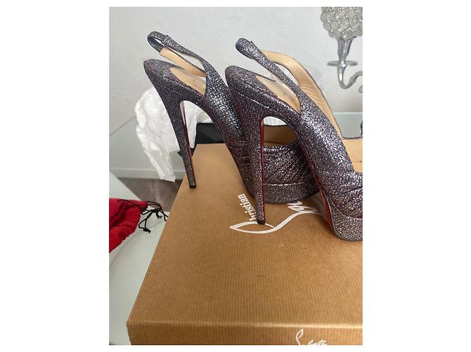 Décolleté Christian Louboutin Argentate 36.5 Argento - vista 3