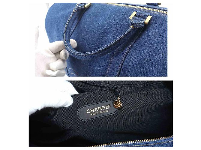 Timeless Borsa da viaggio Chanel Blu - vista 7