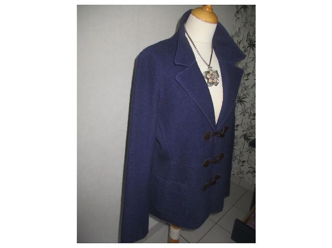 Autre Marque Antonelle Wool Jacket Blue Dark blue - view 2