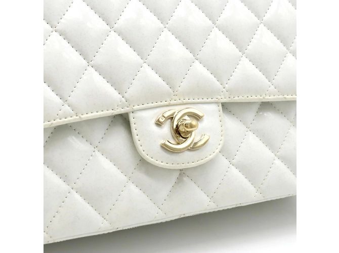 Timeless Chanel Classic Flap Shopper Bag White - view 7