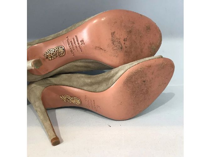 Sandali AQUAZZURA T.EU 36 Camoscio Beige - vista 6